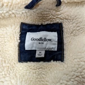 Goodfellow jean jacket with sherpa lining.